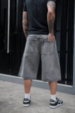 Bermuda Jean Baggy Gris - Imagen 3